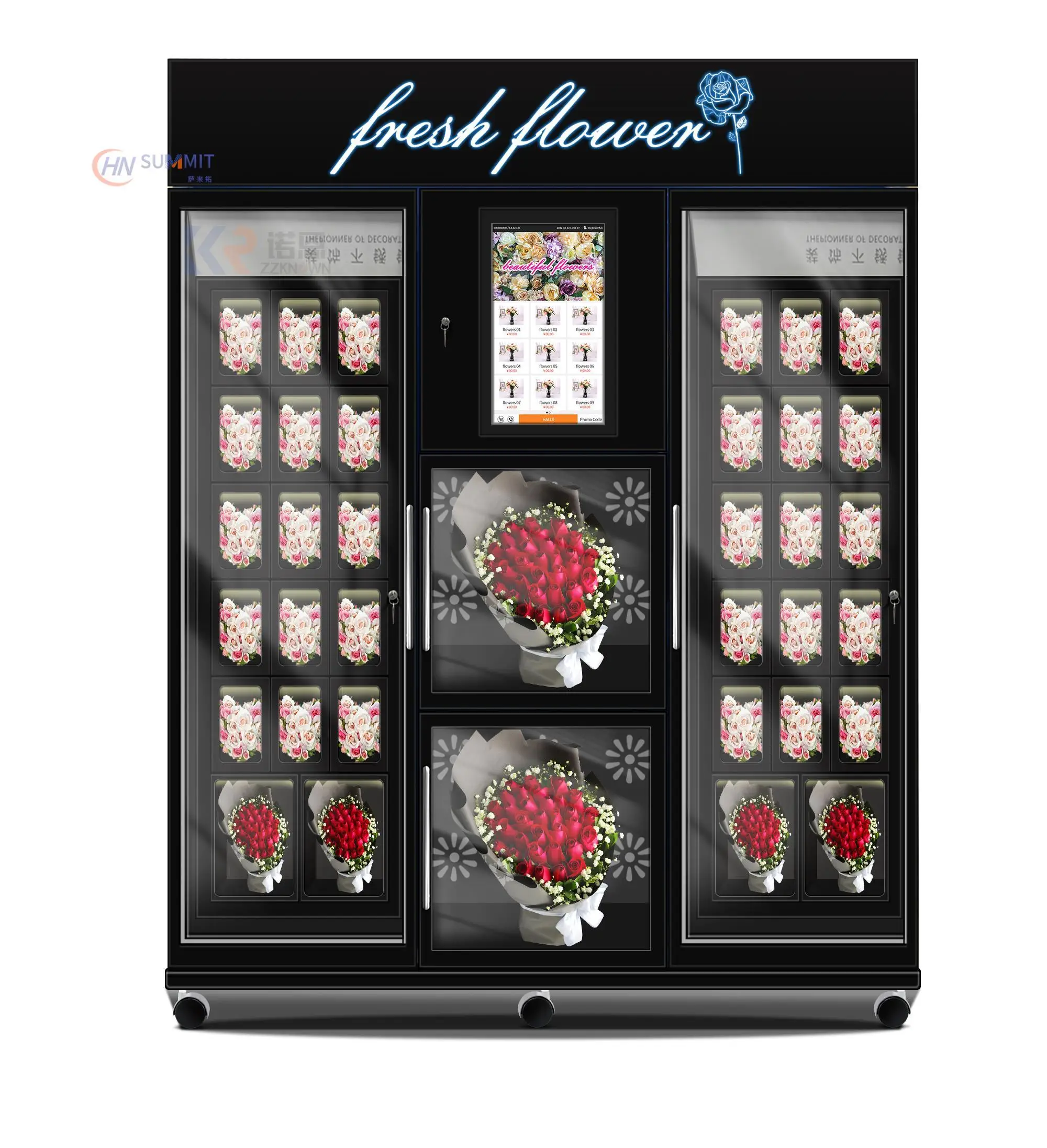 Flower Vending Machine With 21.5 Inch Touch Screen Fresh Flower Vending Machine With Refrigeration and Humidification