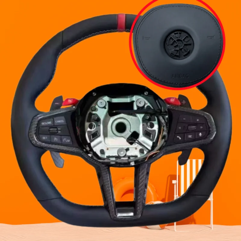 Custom Carbon Fiber Leather Car Steering Wheel For BMW G Series G30 G31 G32 X4 G02 M2 G87 M3 G80 G42 Steering Wheel Accessories