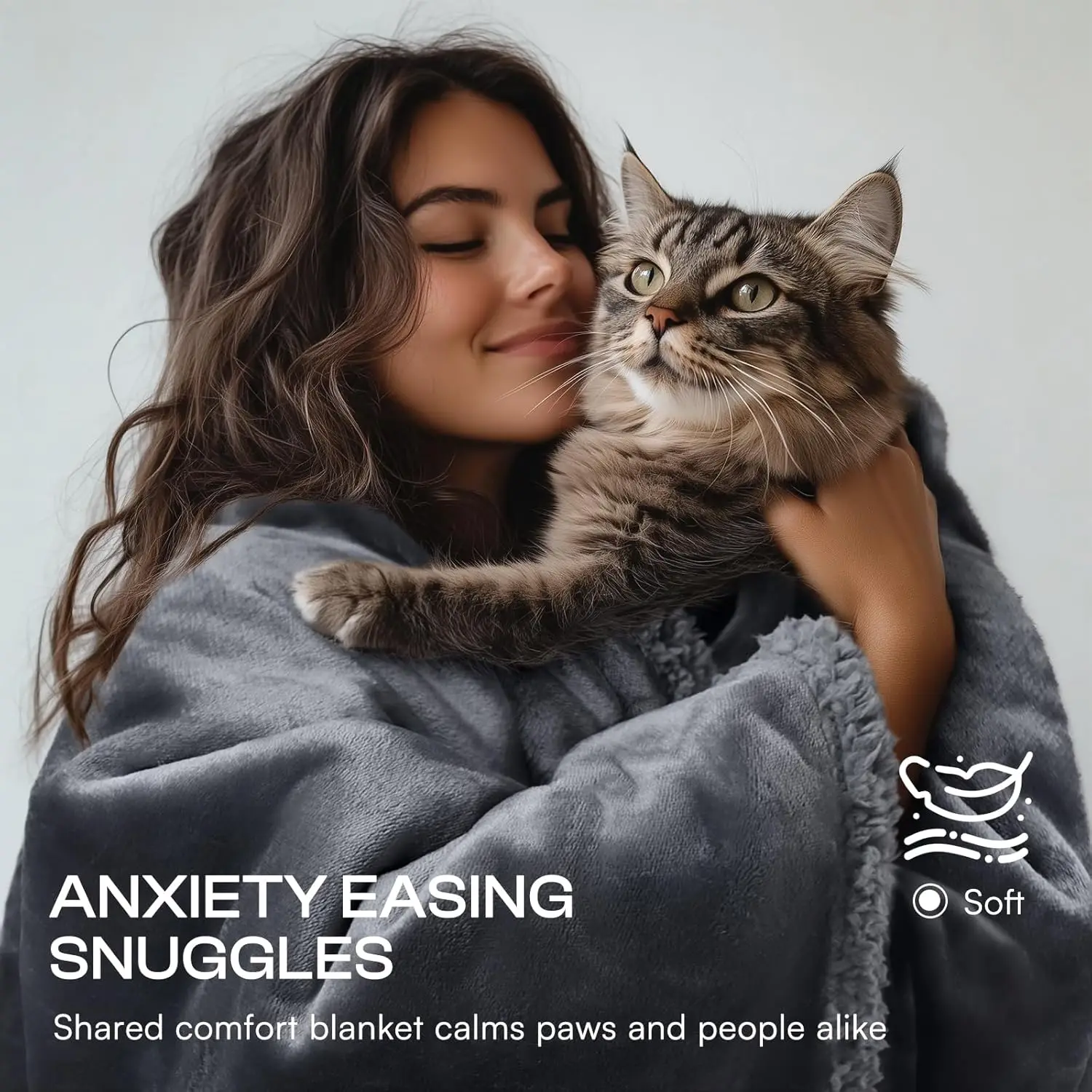 بطانية مقاومة للماء للحيوانات الأليفة، غطاء أريكة للكلاب من صوف شيربا قابل للعكس، مقاوم للسوائل للكلاب والقطط الصغيرة والكبيرة، رمادي داكن 40 × 2 #2