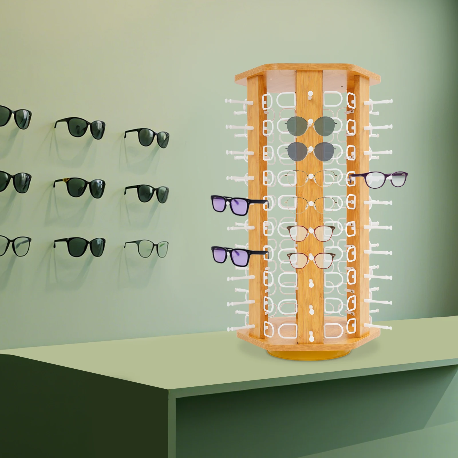 

Glasses Display Stand, Sunglasses Storage Organizer, 60 Pairs Glasses Display Stand