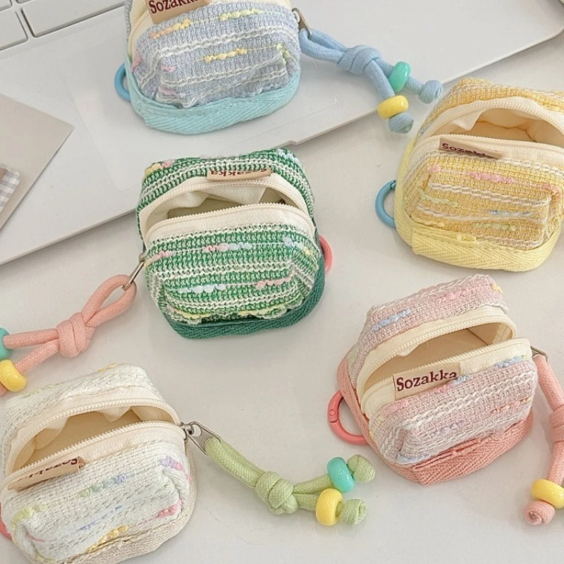 Cute Portable Earphone Case Small Thing Coin Purse Key Jewelry Mini Storage Bag Women Girls Pouch Kawaii Travel Bag Decorations