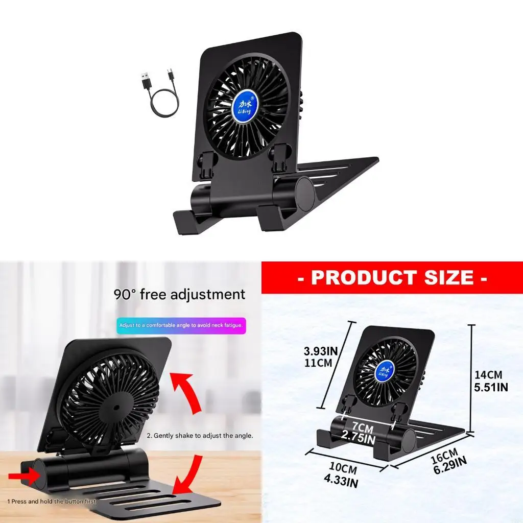 

Foldable Phone Cooling Stand With Cooling Fan And Adjustable For Tablet 896C