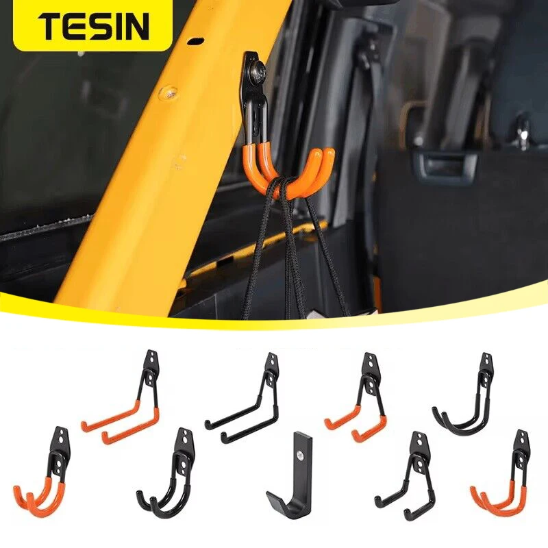 TESIN Heavy Duty Car Trunk Storage Hooks Cargo Organizer for Ford Bronco 2021 2022 2023 2024 UP Anti-slip Tool Hook Accessories