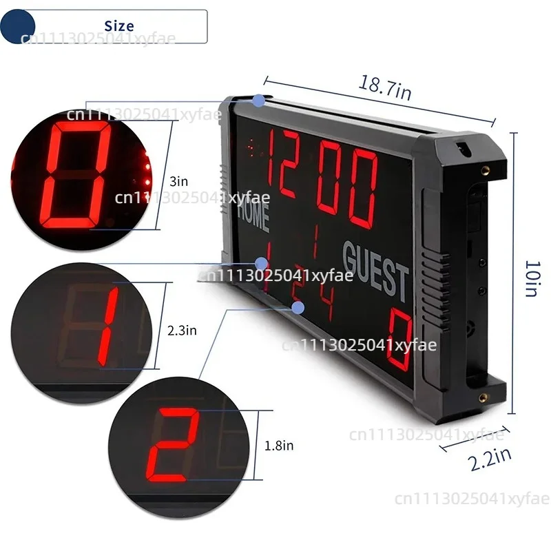 LED Basketball Game Scoreboard with 24 Seconds Countdown Timer LED Indoor Sports Competition Timer