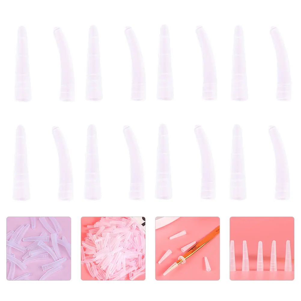 

1 Set Eyelash Tweezers Cover Caps Protective Sleeve For Lash Extensions Beginners Reusable Silicone Nipper Protectors Portable