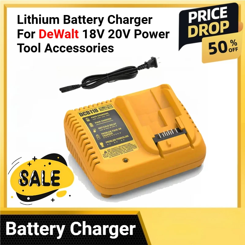 

Lithium Battery Charger for DeWalt 18V 20V Power Tool Accessories DCB120 DCB140 DCB183 DCB206 DCB609 DCB112 DCB115 DCB105