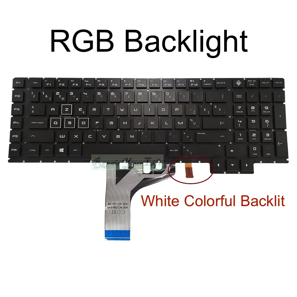 

Belgian German UK Italian RGB Backlit Keyboard For HP Omen 17-AN 17t-an TPN-Q195 17T-AN000 17-AN001CA AN008 Colorful Backlight