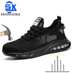 Safety Shoes Men Work Shoes Lightweight Soft Steel Toes  Sneakers  Industrial Safety Tennis Steel Toe Cap Original