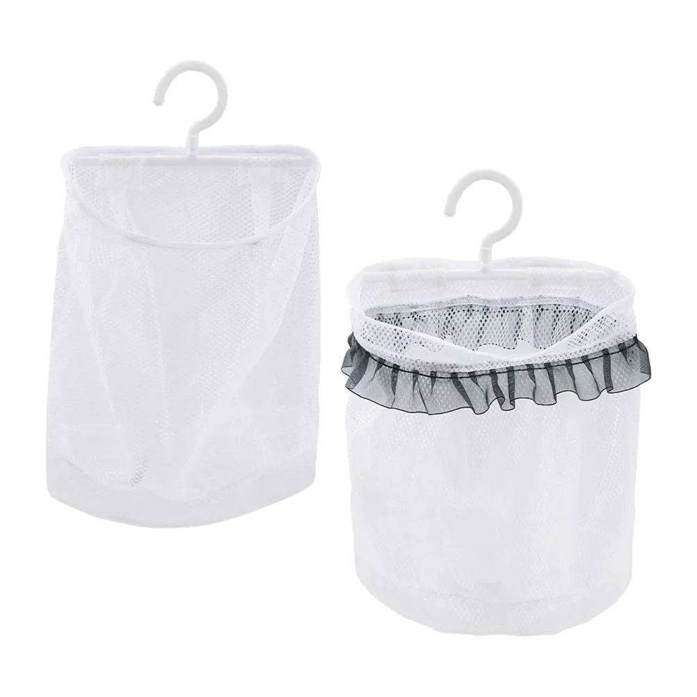 

2pcs Multi-Function Net Wall-Mounted Mesh Pouches Closet Storage Bags Ventilated Large-Mouth Sturdy Wear-Resistant Easy