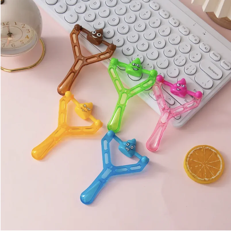 20 Stück Fun Poop Shooter Spielzeug Schleuder Streich Wettbewerb Stressabbau Kinderparty Rabatt klebriger Hocker lustiger Erwachsener Geburtstag