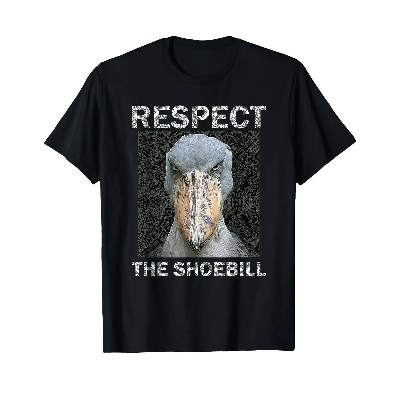 Respect The Shoebill African Bird Aztec Maya Lover T Shirt vintage Washed streetwear Unisex Soft Versatile