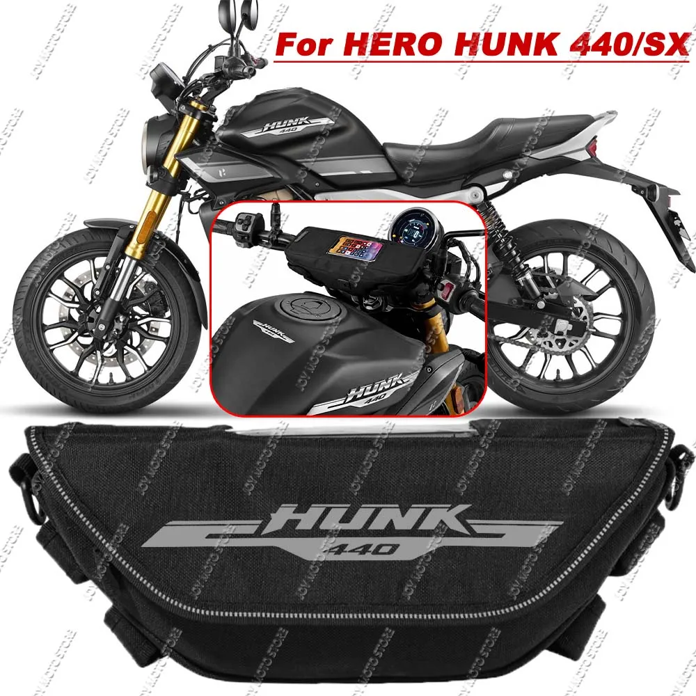Bolsa de herramientas para motocicleta Hero Hunk 440 Hunk 440sx, impermeable y a prueba de polvo, práctica bolsa para manillar de viaje