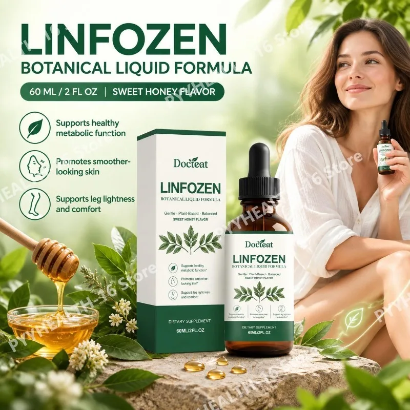 LINFOZEN Liquid Sweet Honey Botanical Plant-Based Formula Balanced for Daily Metabolic Support Skin Herbal Wellness 60 ML