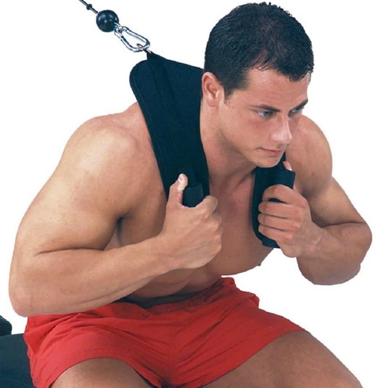 Abdominal Crunch Harness Straps,Back Exercise Pulling Harness Shoulder Strap,V-Shape Crunch Belt For Cable Machine