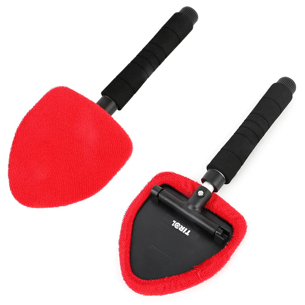 

Car Window Squeegee Cleaner Telescoping Car Wiper Scraper Mirror Glass Cleaner with Long Handle Cleaning Brush
