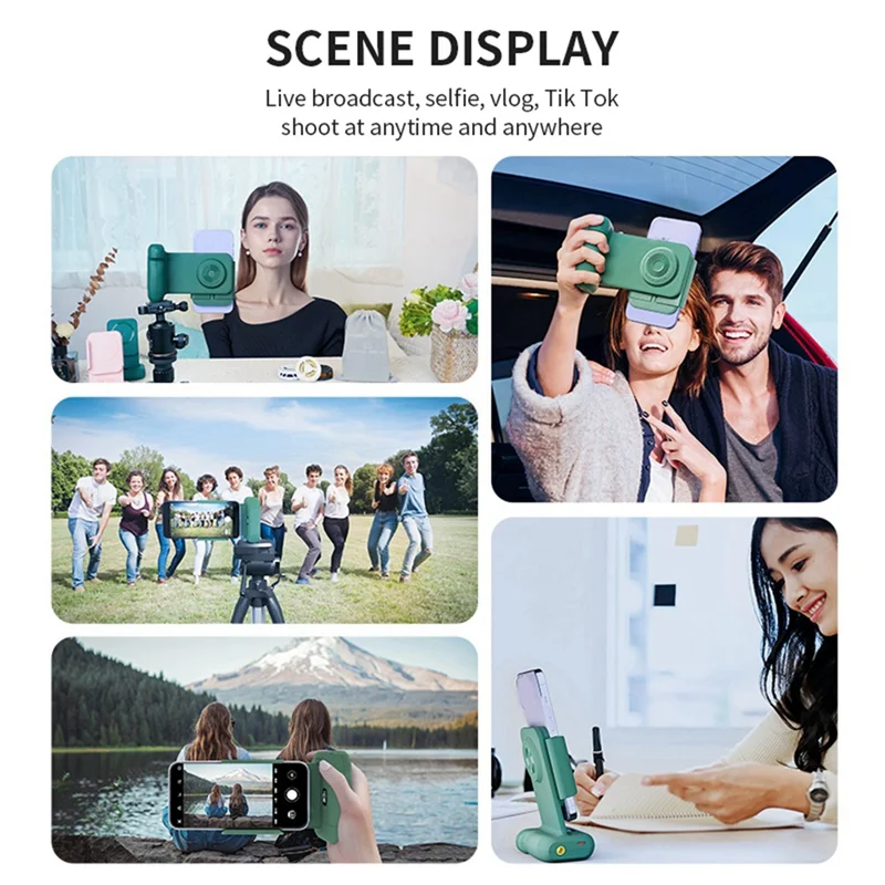 

Mobile Phone Camera Aid With Remote Control Anti-Shake Wireless Charging Rotatable Clamp For Versatile Shooting B-A31R