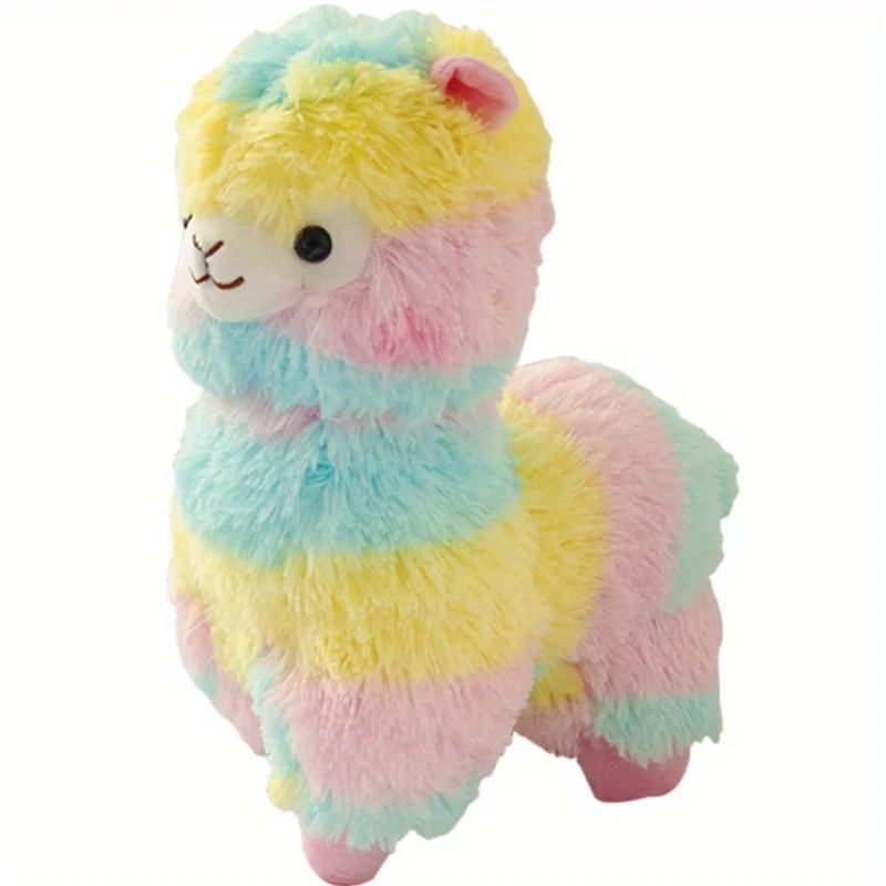 9.8inch Cute Beast Rainbow Alpaca Doll Plush Toy Stuffed Animals Gifts for Kids Birthday Gifts