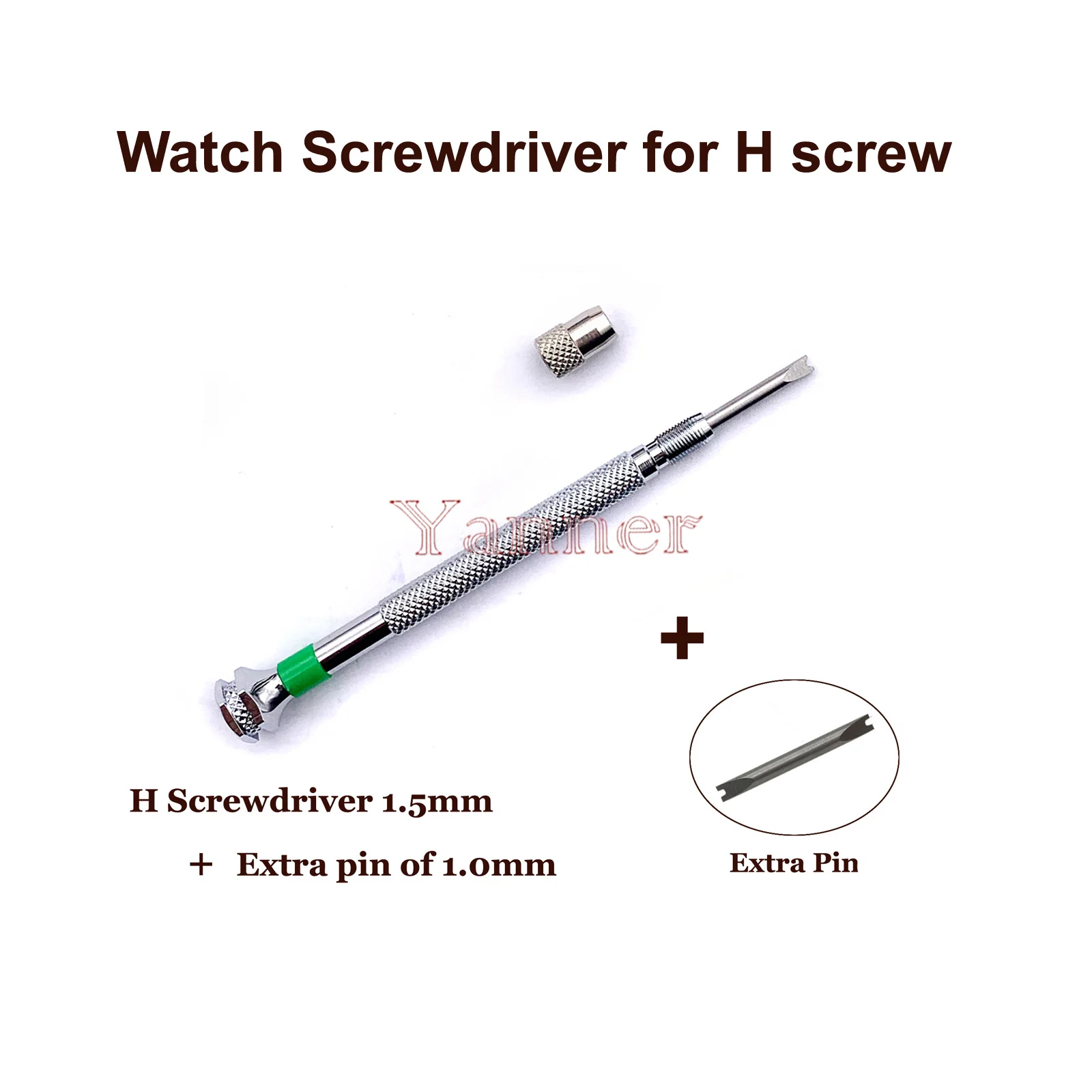 Watch Screwdriver and Extra Pin for H screw and for Hublot Watch Bezel Band Strap Repair Tool- Two Sizes