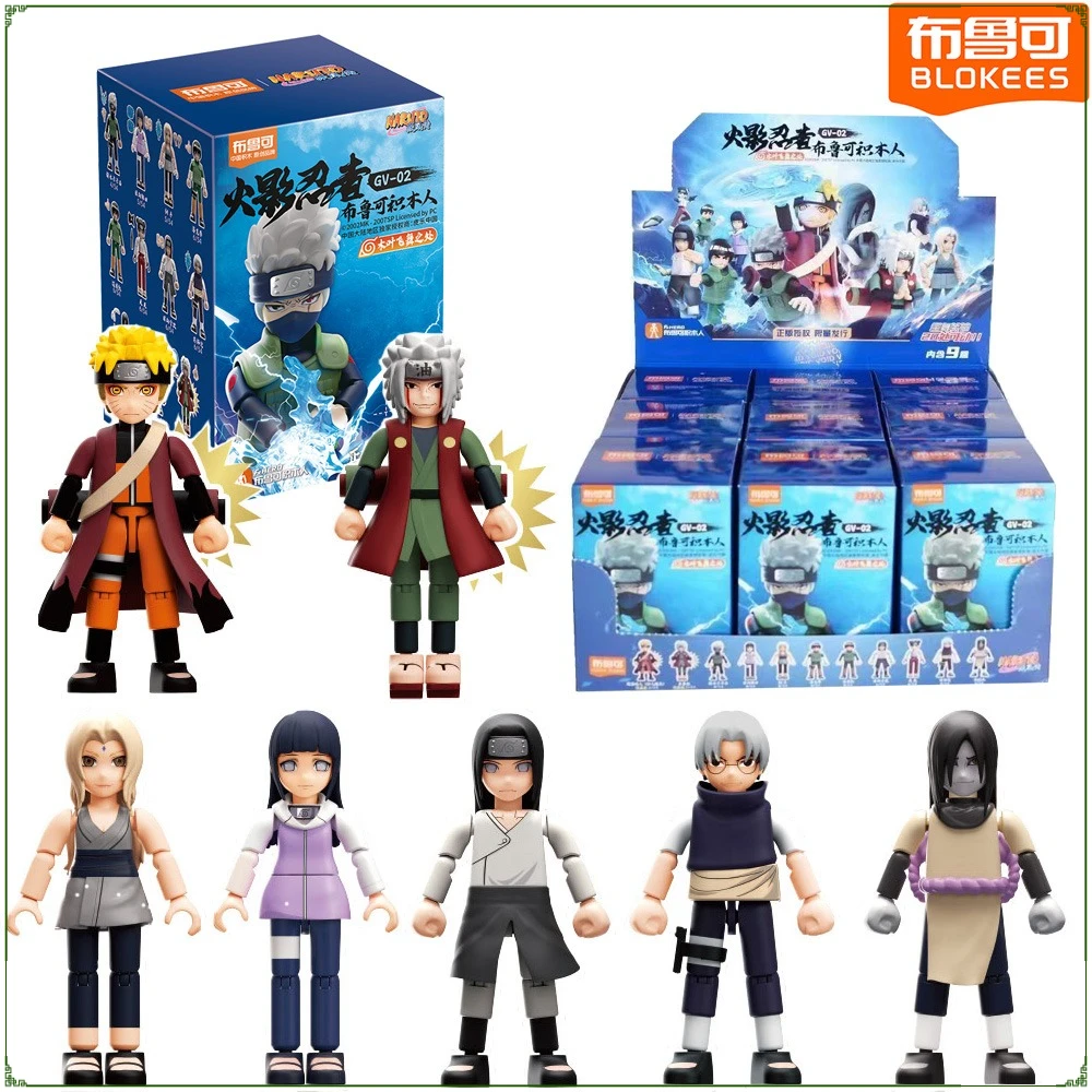 

BLOKEES Genuine Naruto Building Blocks Anime Mini Figures Desktop Decoration Puzzle Assembling Model Toys Kids Exquisite Gifts