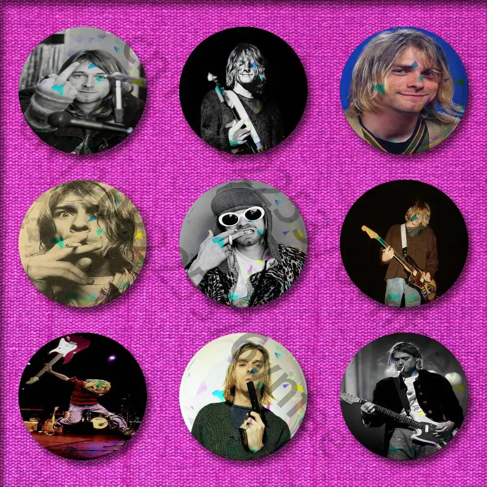 

K-KurtS Guitar C-Cobain Badge For 58mm 32mm 44mm 25mm 75mm Round Pin Brooch Insignia Cover Cosplay