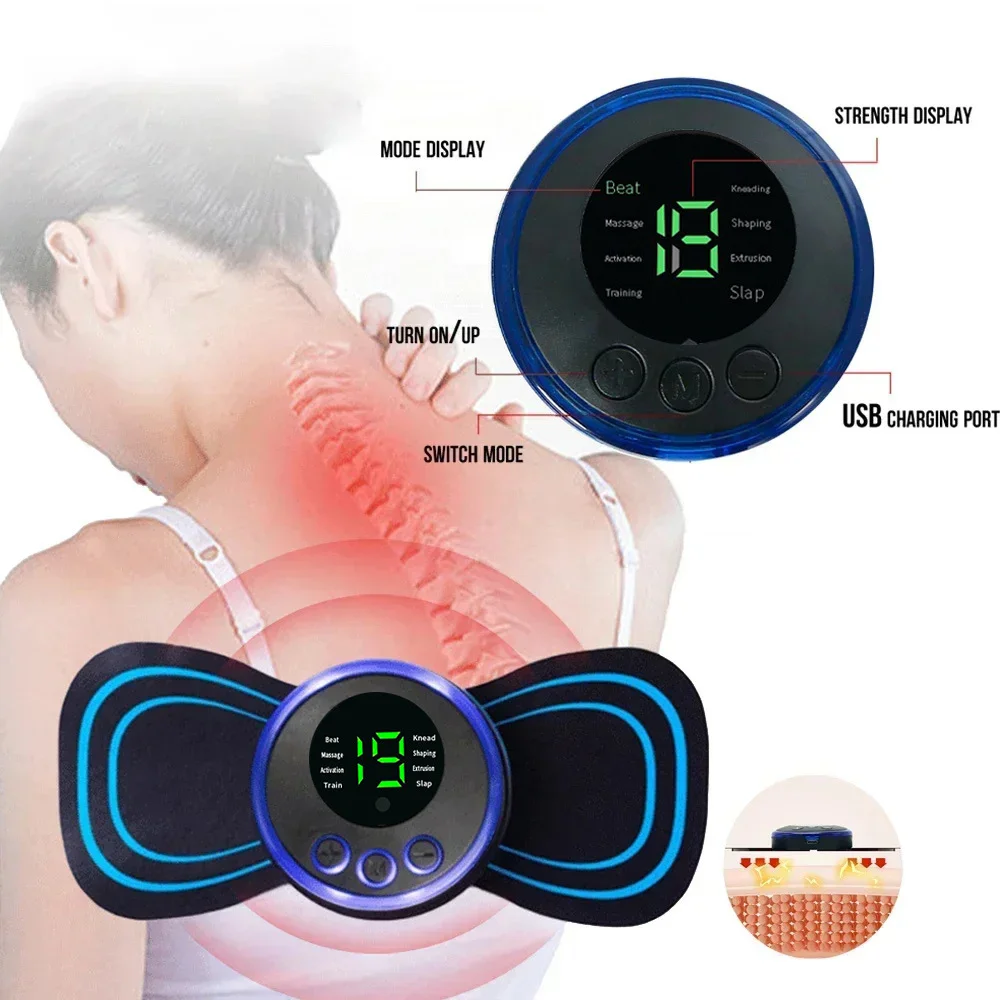 Multi functional intelligent mini massage stick portable neck massager shoulder and neck massage stick USB charging model