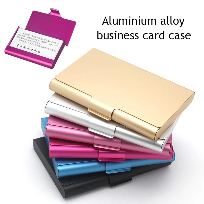 HOT Creative Aluminum Alloy Business Card Holder Metal  Card Case Credit Card Card Holder Card Metal Wallet For Men Women