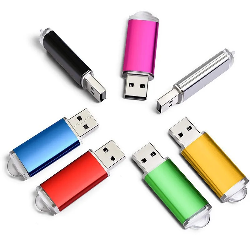 Aangepaste lasergravure LOGO Kleur metalen clip USB3.0 Flash Drive 65 stuks 32 GB