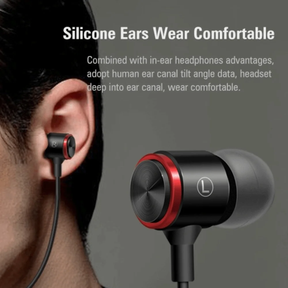 

3.5mm Wired Earphone HiFi Stereo Noise Cancelling in Ear Earphones Wire Control with Mic Wired Headset Phone/tablet/laptop
