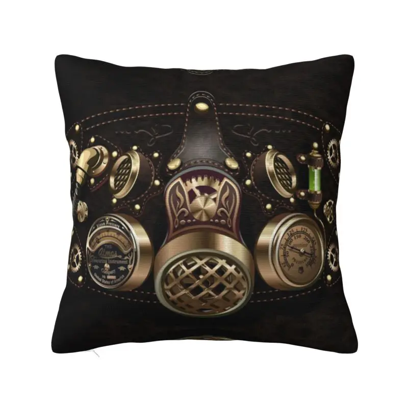 Retro Steampunk Parapunk Metall Pillow Case 45x45cm Sofa Fighter Pilot Modern Cushion Cover Velvet Pillowcase