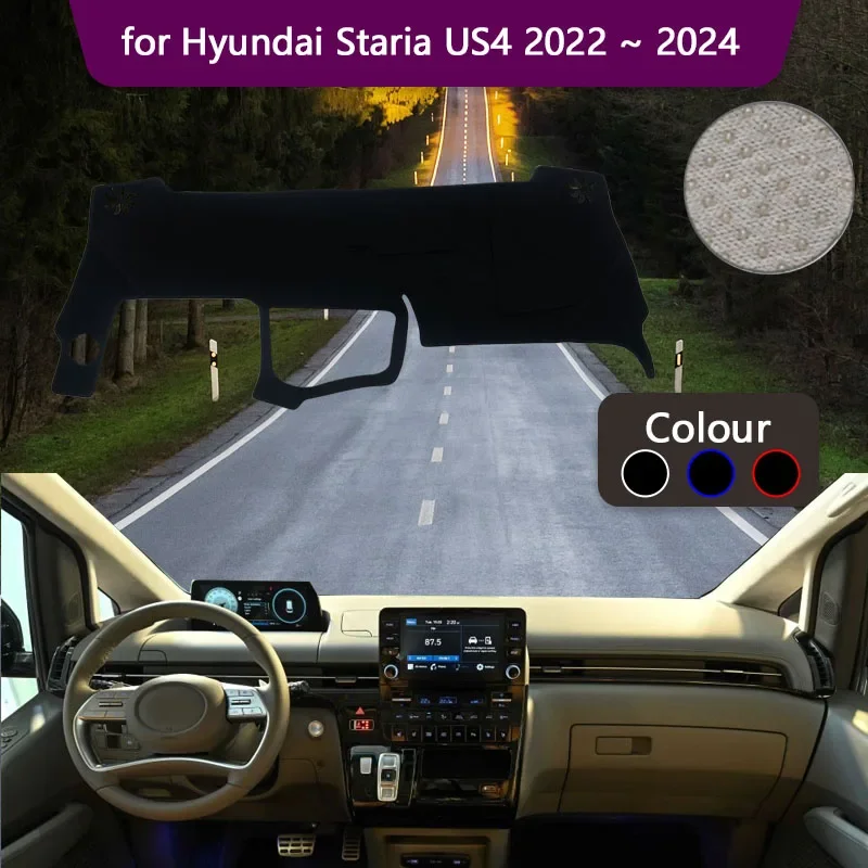 Dashboard Cover for Hyundai Staria US4 2022 2023 2024 Car Dash Board Anti-UV Pad Sun Shades Non-slip Cushion Interior Accessorie