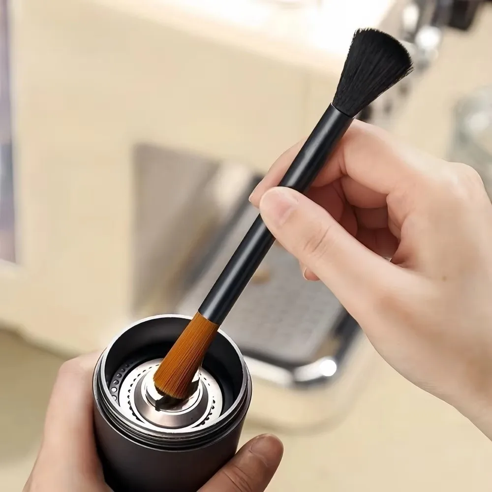Aluminum Tube Grinder Cleaning Tool Double-head Soft Bristle Coffee Pot Brush Cafe Clean Tool