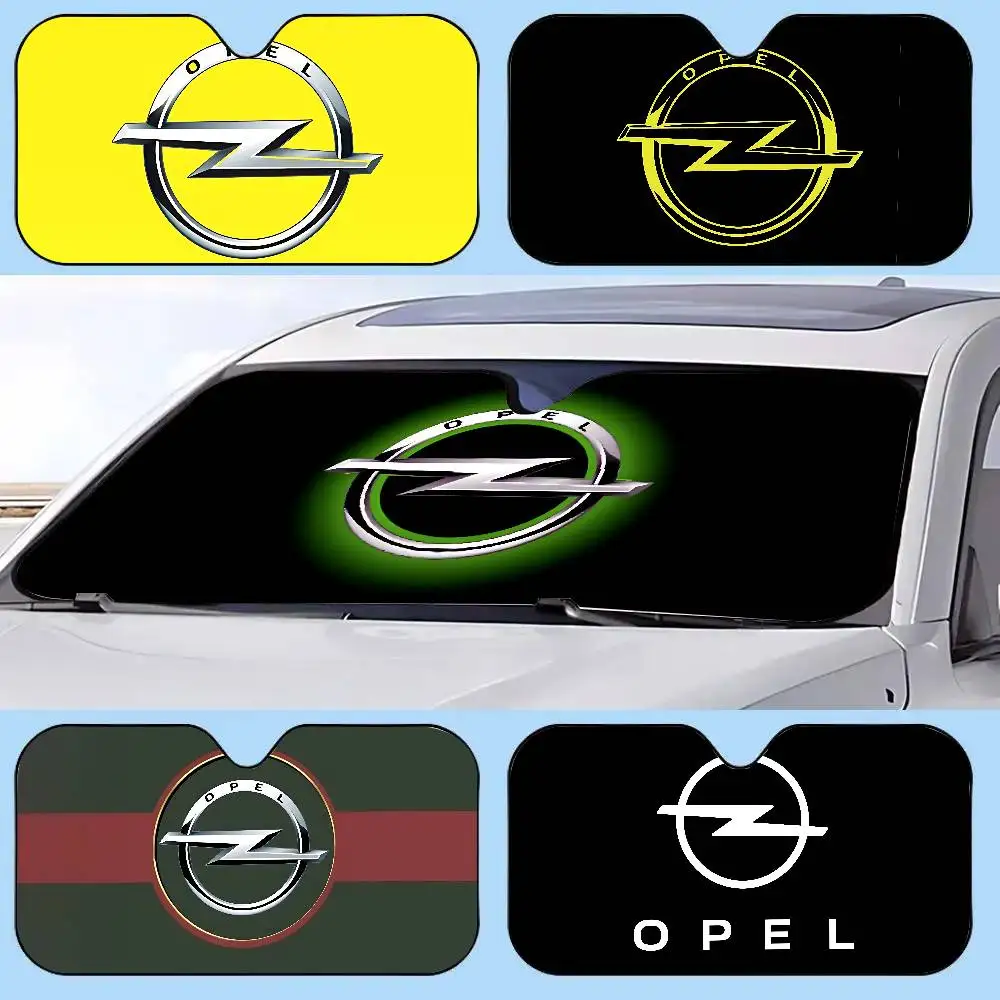 O-OPELS LOGO Auto-Sonnenschutz Fenster-Sonnenschutz Sonnenblende Frontscheibe Motorhaube Innenraum Frontblende Doppelter Sonnenschutz