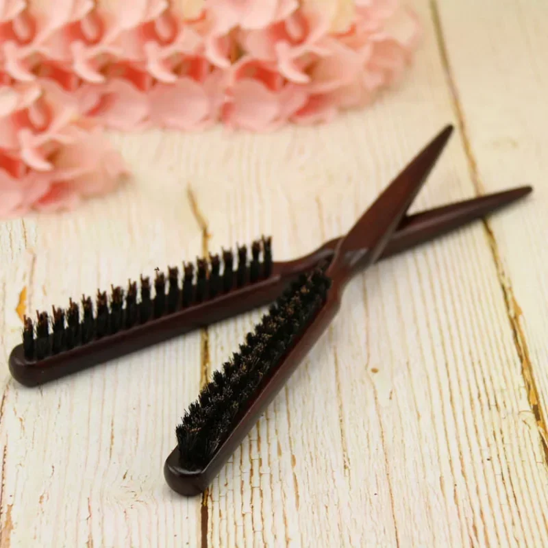 Professional Salon Teasing Back Hair Brushes Boar Bristle Wood Slim Line Comb Hairbrush Extension Hairdressing Styling Tools DIY