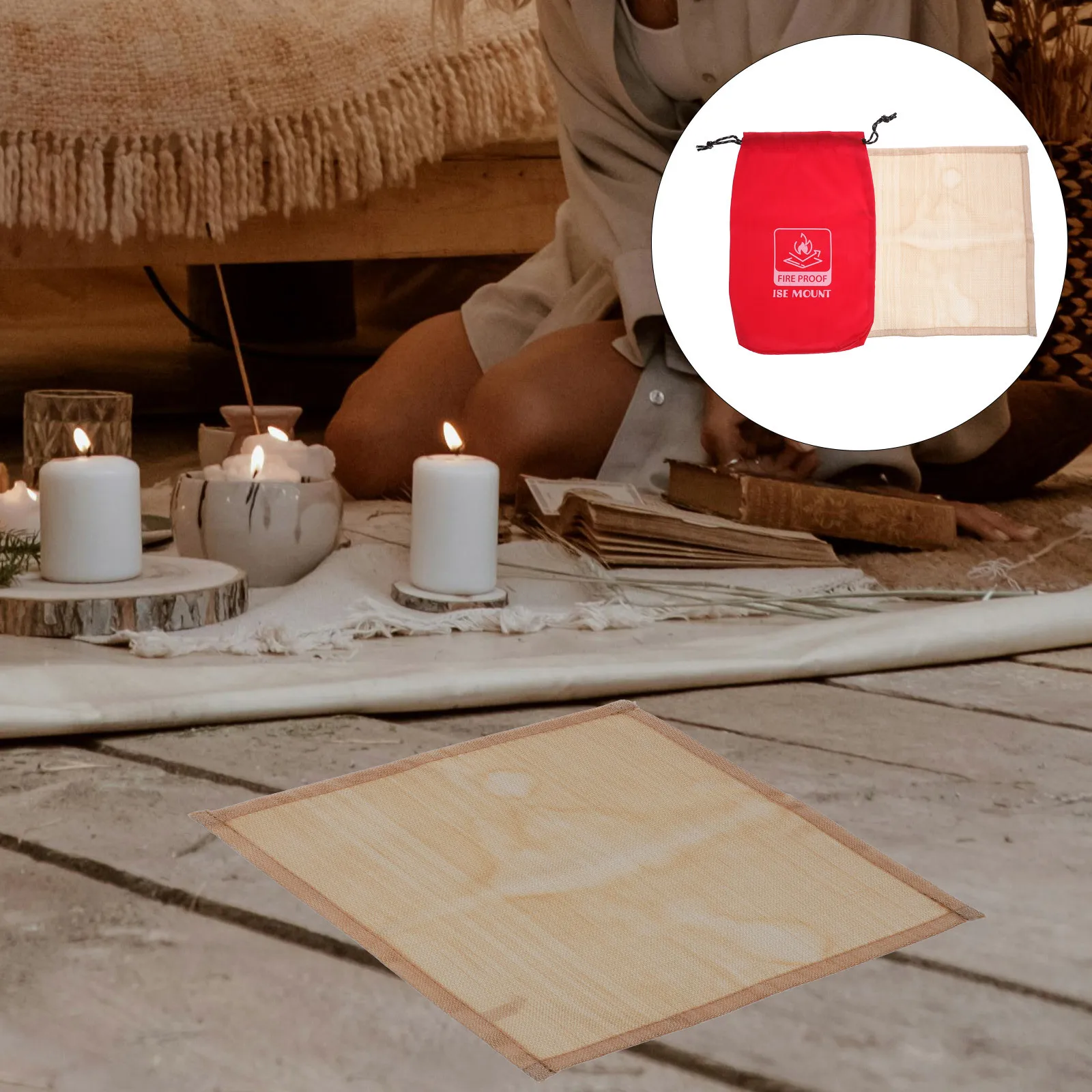 

Fire Retardant Fiberglass Blanket Outdoor Camping Fireproof Blanket Fire Resistant Mat Bbq Mat Grill Deck Protection