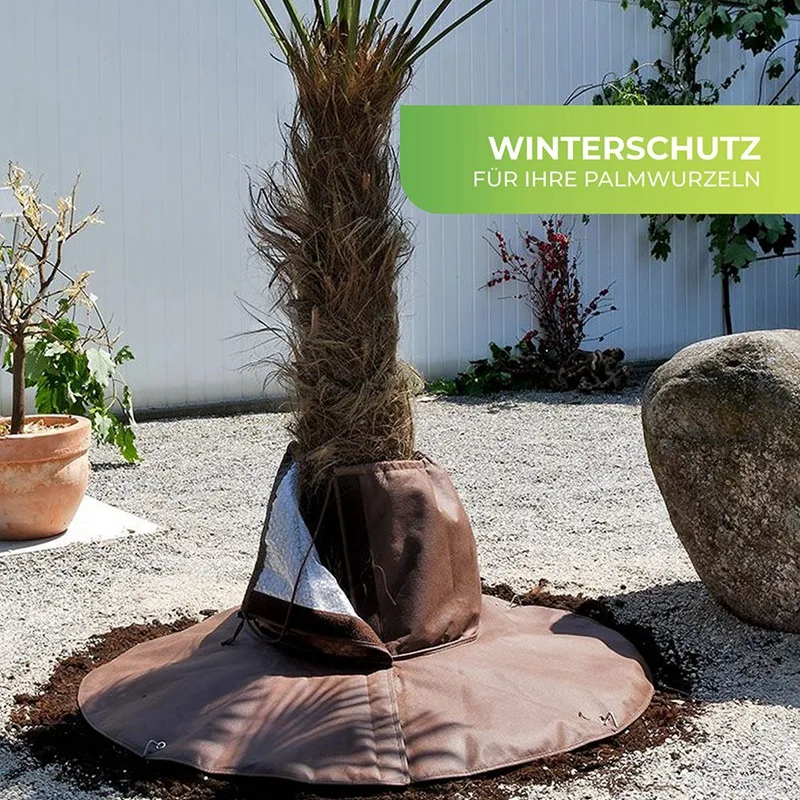 Juste de protection thermique pour racine de palmier, sac de protection à température constante, couleur marron, pour hiver