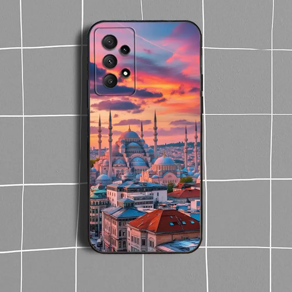 T-Turkey I-Istanbul Scenery Phone Case For Samsung Galaxy A 91,80,73,72,71,53,52,51,22,5G Shockproof Soft Black Cover