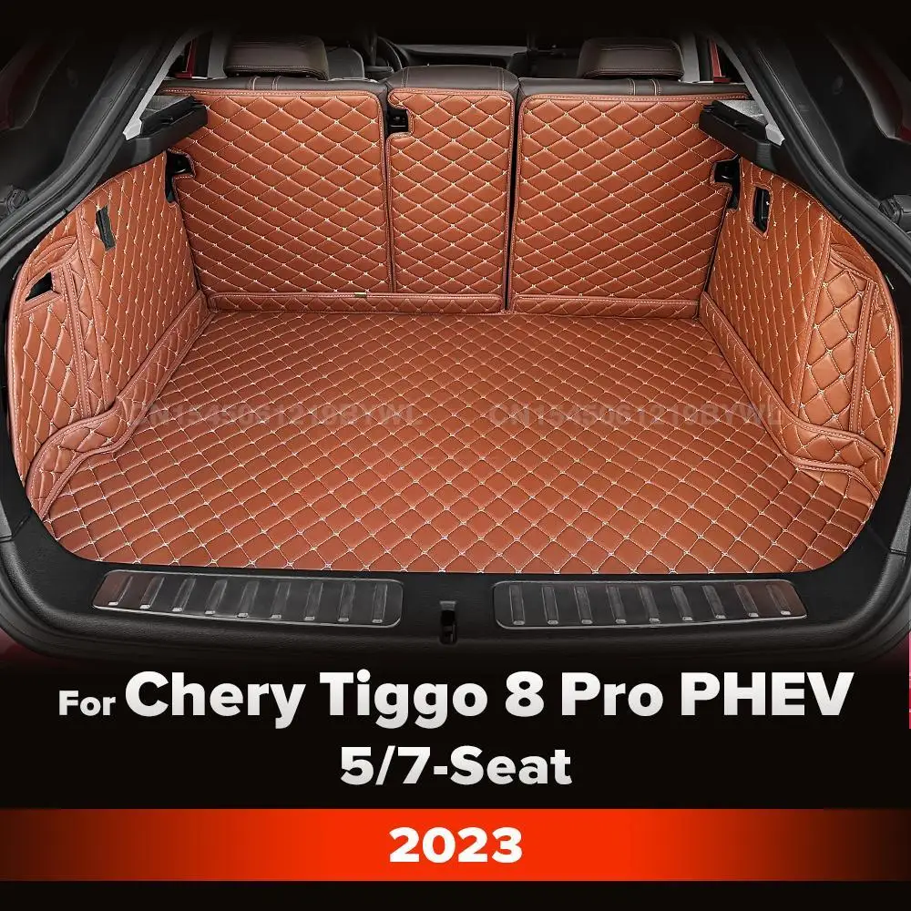 

Для Chery Tiggo 8 Pro PHEV 5/7-Seat 2023, коврик для багажника с полным покрытием, автомобильный багажник, аксессуары для интерьера