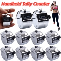 4 Digit Number Hand Held Tally Counter Mini Mechanical Digital Hand Tally Counter Manual Counting Golf Clicker Training Counter