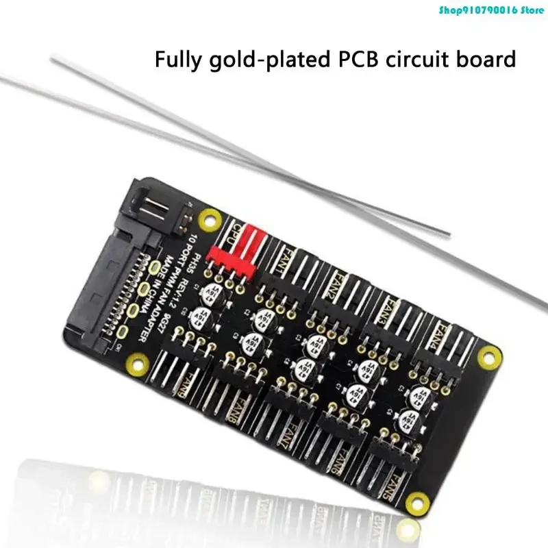 N2UB PWMs Computer Fan Speed Adjuster Automatic For Efficient Heat Dissipation