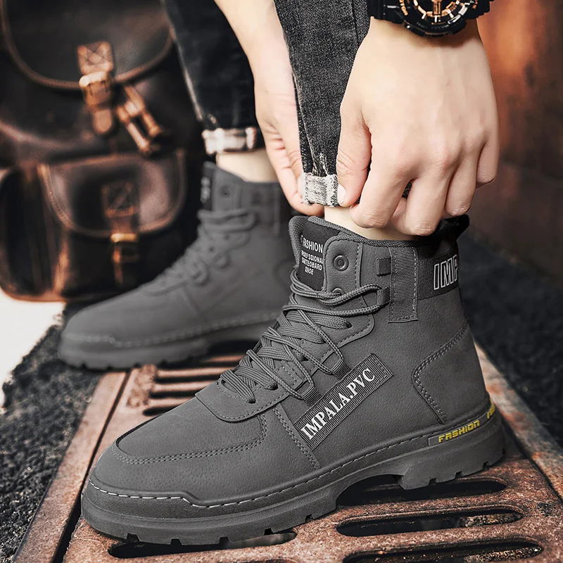 

Men's Safety Shoes 2026 New Waterproof Non-Slip Workwear High-Top Boots Sports Style for Office And Workwear
