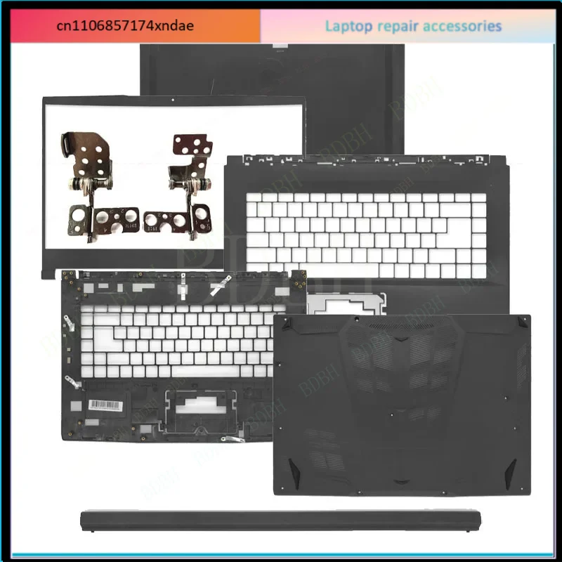 For Front Bezel Palmrest Upper Top Lower Bottom Case Hignes Cover Black For Bravo 15 MS-16WK Series CD Back Cover