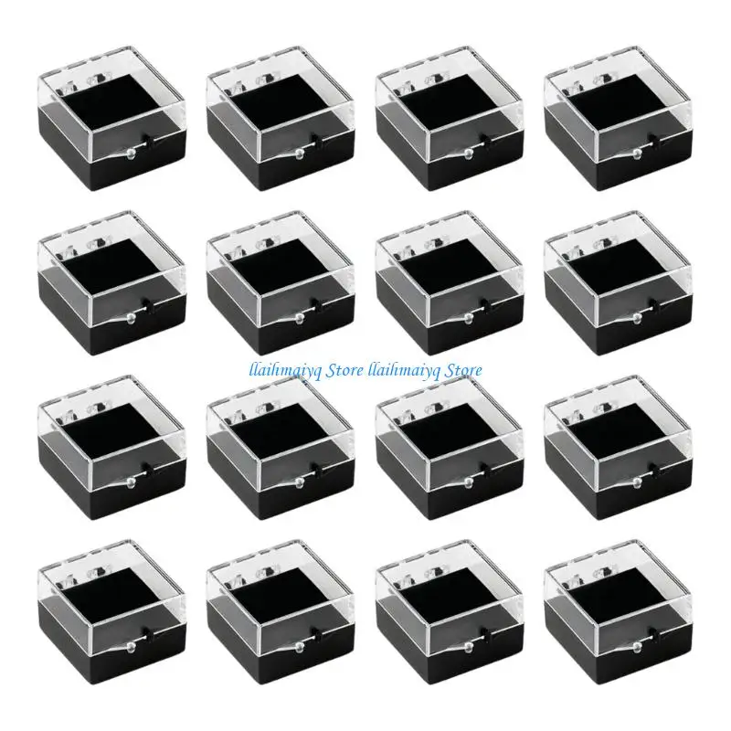 

573B Multipurpose Clear Jewelry Box Set of 16 Portable Designs