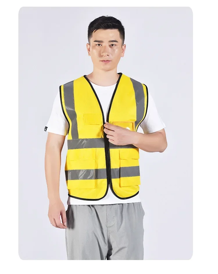 High Visibility Road Working Reflective Vest Outdoor Motorcycle Cycling Safety Waistcoat Clothing Reflective Jacket