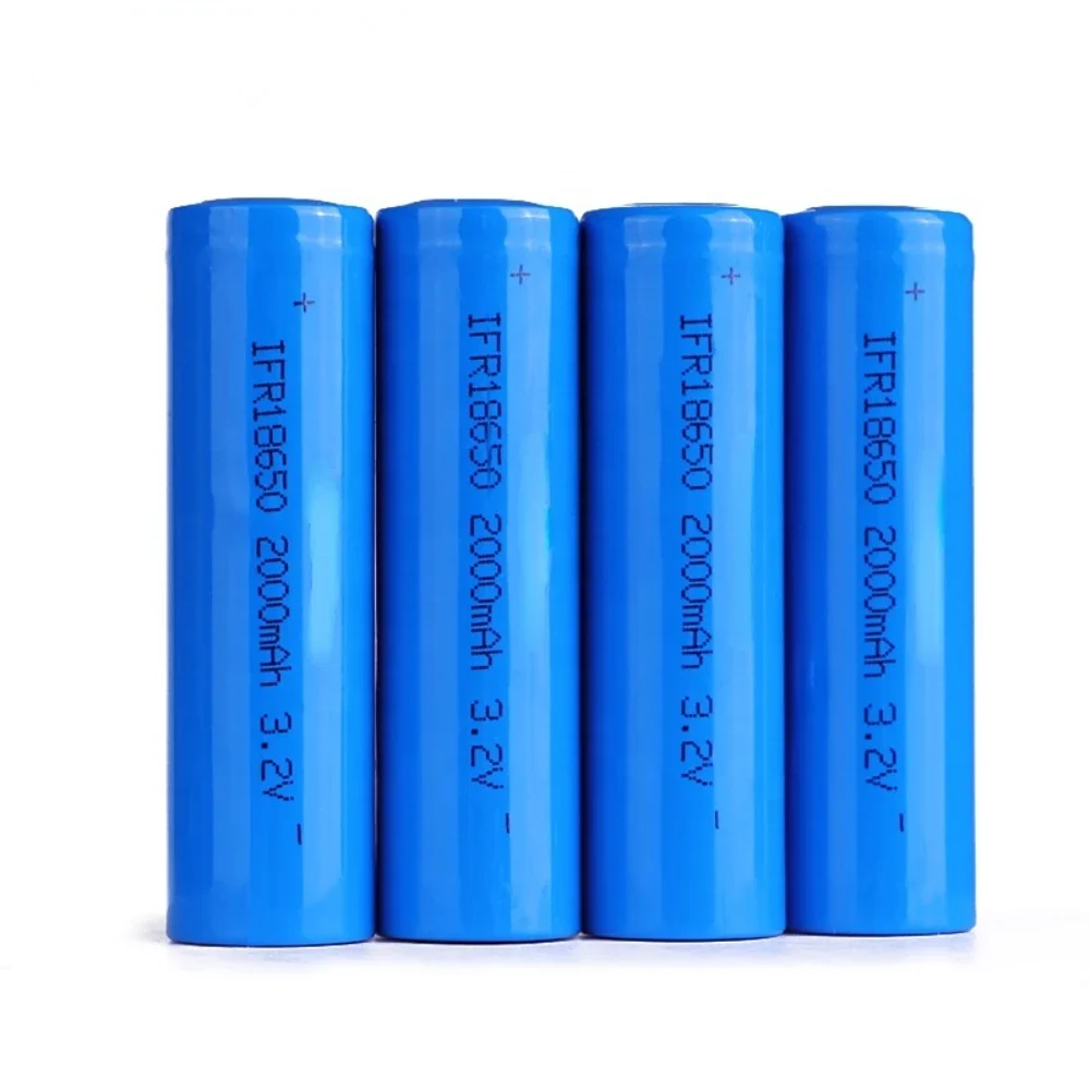IFR 18650 2000mAh 3.2V High Capacity Lifepo4 Li-ion Battery Cell for Power Storage Device