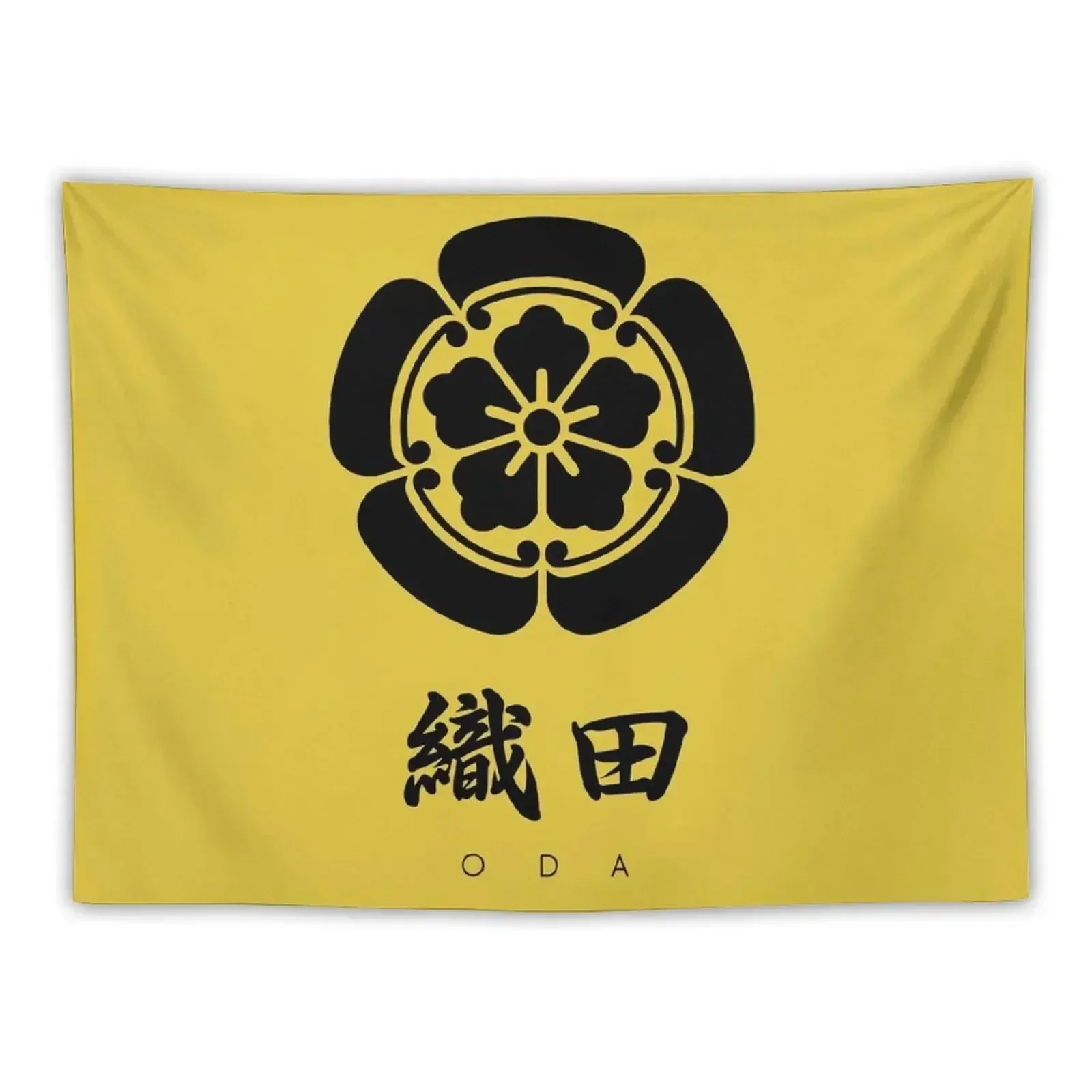 Oda Clan kamon with Clan Name Tapestry Room Aesthetic Room Decor Tapestry