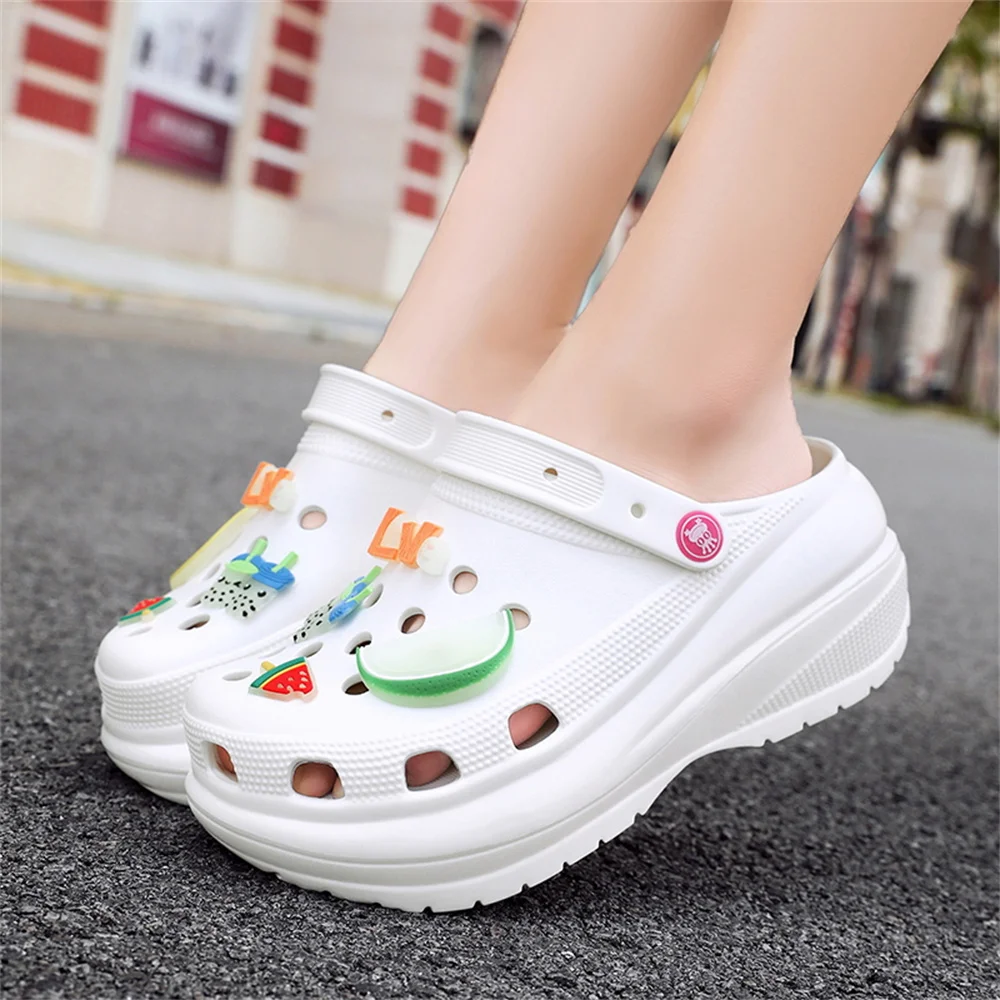 ARKKG Fashion Thick Sole Increased Women Beach Sandals Slippers High Heels Casual Platform Clogs Girls Flip Flops Slides Shoes