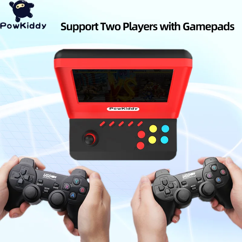 Powkiddy A9 New Arcade Video Game Console 7Inch HD IPS Big Screen Joystick Retro Arcade TV Gaming Console 11Simulators Kids Gift