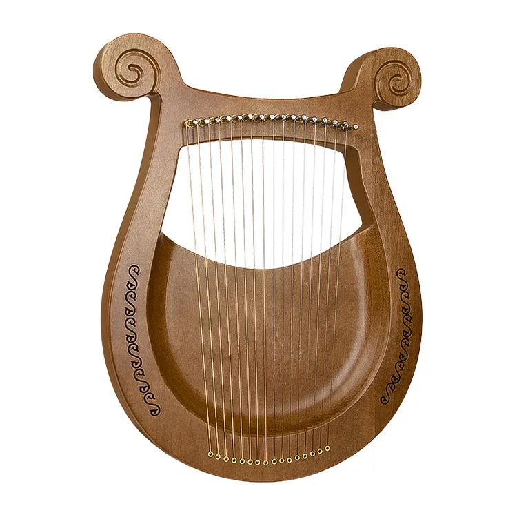 16/19 Strings Harp Single Plate Harp Irish Horn Shape Lyre Piano for Music Instrument