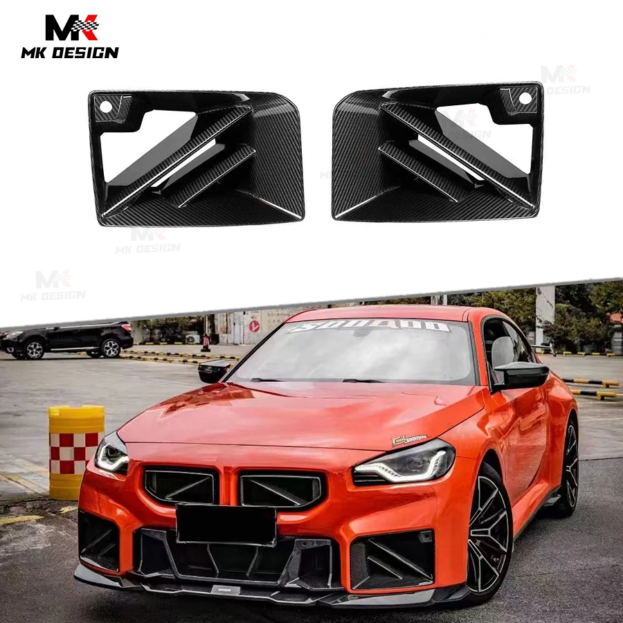 

Dry Carbon Fiber SQ Style Front Bumper Air Vents for BMW M2 G87 2023+ Carbon Inlets Air Ducts Fog Lamp Cover Car Accessories