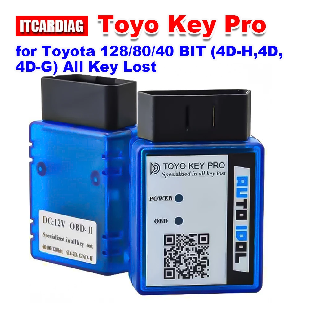 Toyo Key Pro OBD 2 OBD2 for Toyota 40/80/128 BIT (4D, 4D-G, 4D-H) All Key Lost for Toyota Auto Key Programmer